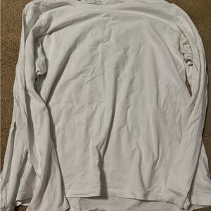 Lord & Taylor White Long Sleeve Tee Essential